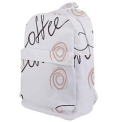 Seamless Pattern Coffee Text Classic Backpack