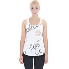 Seamless Pattern Coffee Text Piece Up Tank Top