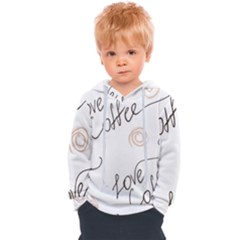 Seamless Pattern Coffee Text Kids  Overhead Hoodie