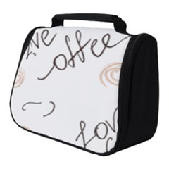 Seamless Pattern Coffee Text Full Print Travel Pouch (small)