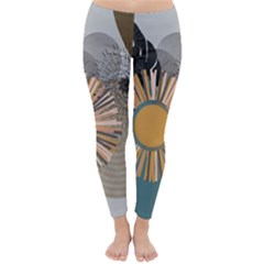 Boho Leaves Botanical Retro Vintage Classic Winter Leggings