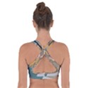 Boho Leaves Botanical Retro Vintage Cross Back Sports Bra View2