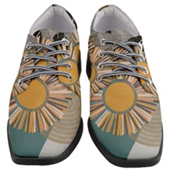 Boho Leaves Botanical Retro Vintage Women Heeled Oxford Shoes