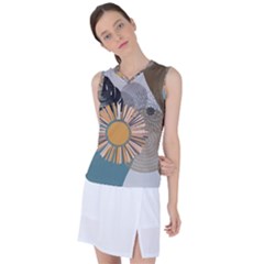 Boho Leaves Botanical Retro Vintage Women s Sleeveless Sports Top by Maspions