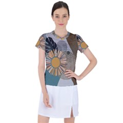 Boho Leaves Botanical Retro Vintage Women s Sports Top