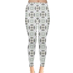 Background Pattern Retro Vintage Everyday Leggings  by Maspions