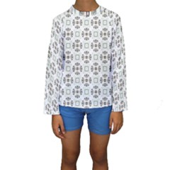 Background Pattern Retro Vintage Kids  Long Sleeve Swimwear