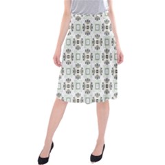 Background Pattern Retro Vintage Midi Beach Skirt