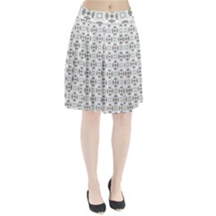 Background Pattern Retro Vintage Pleated Skirt