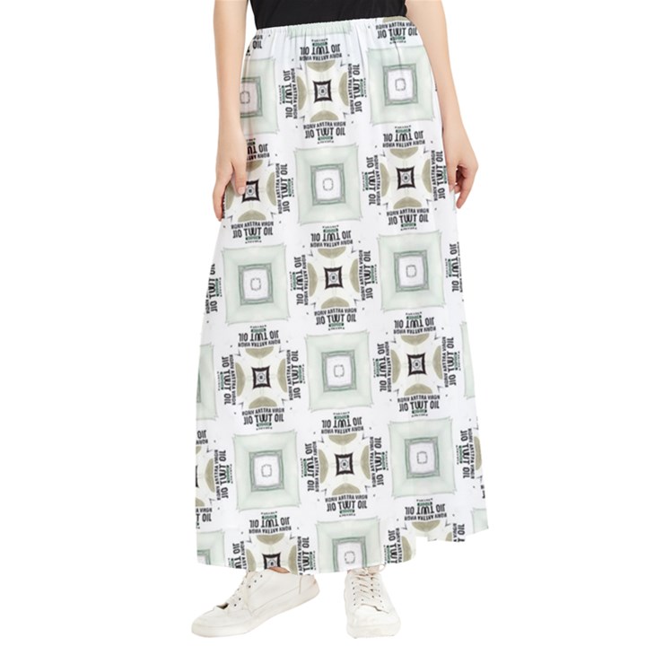 Background Pattern Retro Vintage Maxi Chiffon Skirt