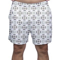 Background Pattern Retro Vintage Men s Shorts by Maspions