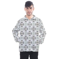 Background Pattern Retro Vintage Men s Half Zip Pullover