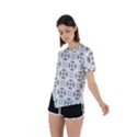 Background Pattern Retro Vintage Asymmetrical Short Sleeve Sports T-Shirt View2