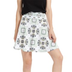 Background Pattern Retro Vintage Waistband Skirt