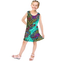 Background Leaves River Nature Kids  Tunic Dress by Maspions