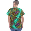 Background Leaves River Nature Men s V-Neck Scrub Top View2