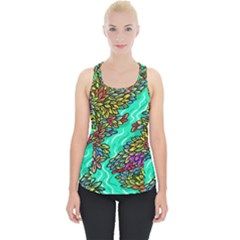 Background Leaves River Nature Piece Up Tank Top