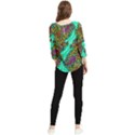 Background Leaves River Nature Chiffon Quarter Sleeve Blouse View2