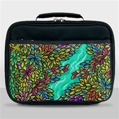 Background Leaves River Nature Lunch Bag by Maspions