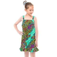 Background Leaves River Nature Kids  Overall Dress