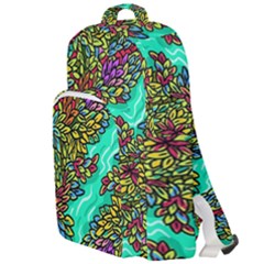 Background Leaves River Nature Double Compartment Backpack by Maspions