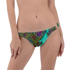 Background Leaves River Nature Ring Detail Bikini Bottoms