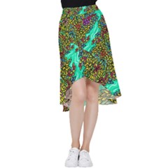 Background Leaves River Nature Frill Hi Low Chiffon Skirt