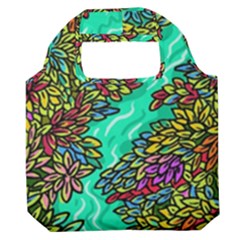 Background Leaves River Nature Premium Foldable Grocery Recycle Bag by Maspions