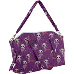 Skull Halloween Pattern Canvas Crossbody Bag