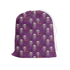 Skull Halloween Pattern Drawstring Pouch (xl)