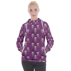 Skull Halloween Pattern Women s Hooded Pullover