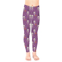 Skull Halloween Pattern Kids  Leggings