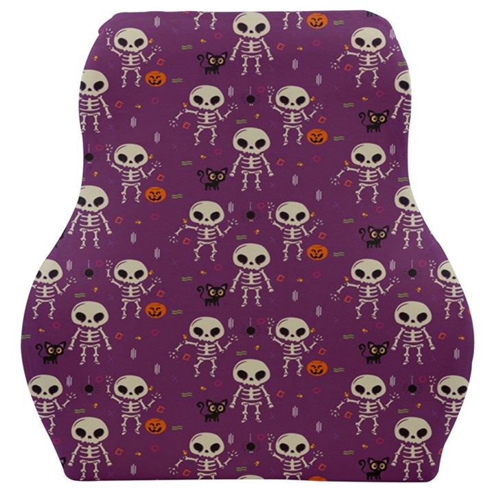 Skull Halloween Pattern Car Seat Velour Cushion 