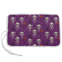 Skull Halloween Pattern Pen Storage Case (l) by Maspions