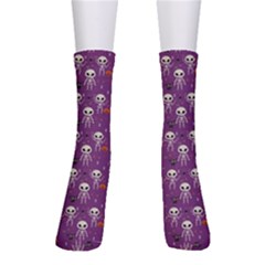 Skull Halloween Pattern Crew Socks by Maspions