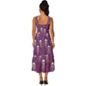 Skull Halloween Pattern Square Neckline Tiered Midi Dress View4