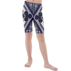 Pattern Design Scrapbooking Kids  Mid Length Swim Shorts