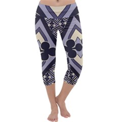 Pattern Design Scrapbooking Capri Yoga Leggings