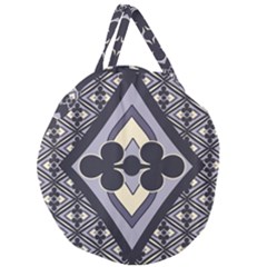 Pattern Design Scrapbooking Giant Round Zipper Tote