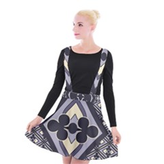 Pattern Design Scrapbooking Suspender Skater Skirt