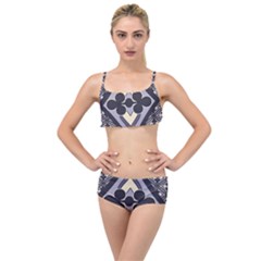 Pattern Design Scrapbooking Layered Top Bikini Set by Maspions