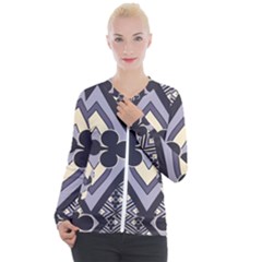 Pattern Design Scrapbooking Casual Zip Up Jacket