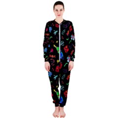 New Year Christmas Background Onepiece Jumpsuit (ladies)