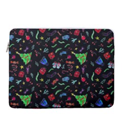 New Year Christmas Background 16  Vertical Laptop Sleeve Case With Pocket by Maspions