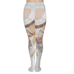 Boho Background Leaves Botanical Tights