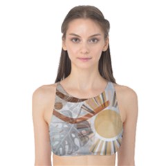 Boho Background Leaves Botanical Tank Bikini Top