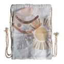 Boho Background Leaves Botanical Drawstring Bag (Large) View1