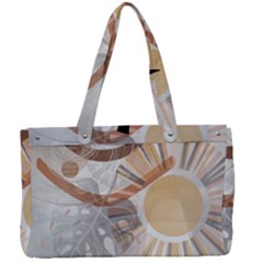 Boho Background Leaves Botanical Canvas Work Bag