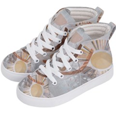 Boho Background Leaves Botanical Kids  Hi-top Skate Sneakers by Maspions