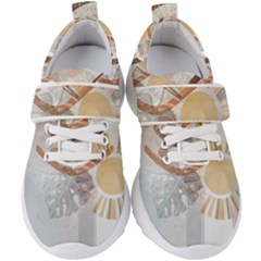 Boho Background Leaves Botanical Kids  Velcro Strap Shoes by Maspions